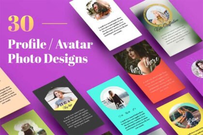 30 Profile / Avatar Photo Designs