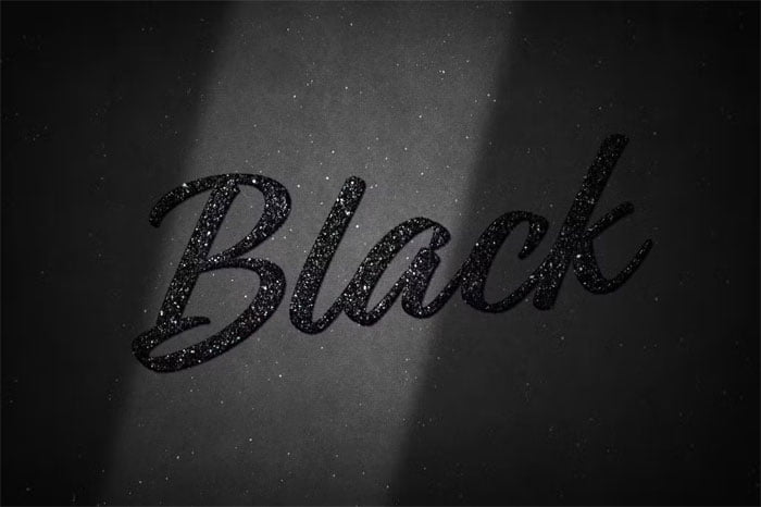 Black Glitter Logo & Text Effect