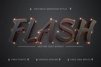 Dark Sparks Editable Text Effect Font Style