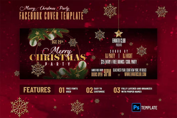 Facebook Covers Merry Christmas Celebration