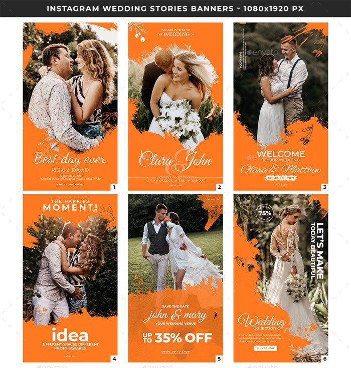 Instagram Wedding Stories Banners