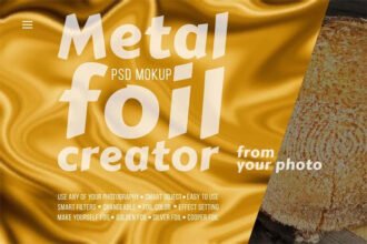 Metal Foil Creator Mockup