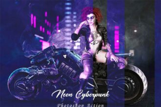 Neon Cyberpunk Photoshop Action
