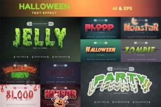 Set 10 Halloween Editable Text