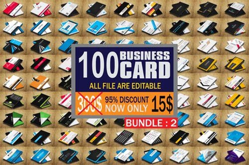 100 Business Card Design Bundle Vol-02