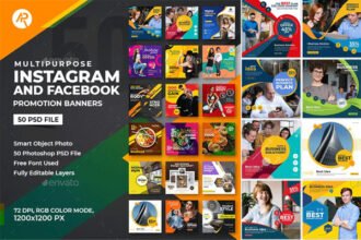 50 Instagram & Facebook Banners Pack