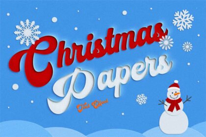 Christmas Paper Cutout Effect