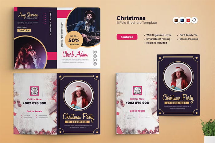 Christmas Party Bifold Brochure