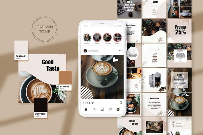 Coffee Shop Instagram Puzzle - Photoshopresource
