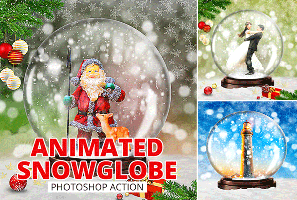 Gif Animated Snow Globe Action