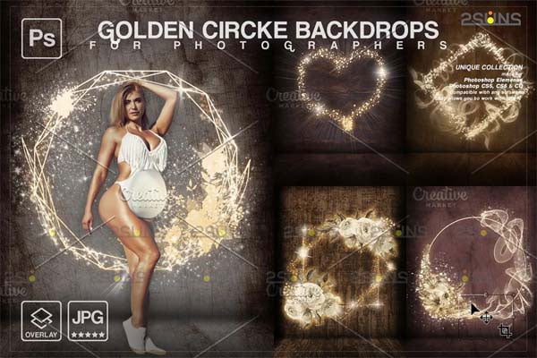 Golden Lighting Circle Backdrop Ring v3 (2)