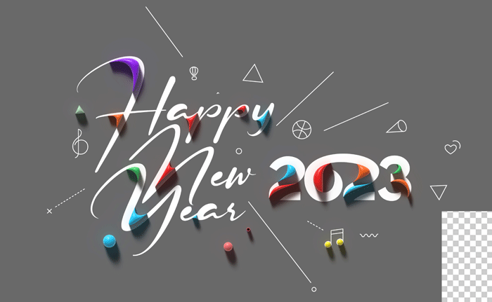 Happy New Year 2023 3d Text Effect
