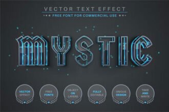 Mystic Editable Text Effect Font Style
