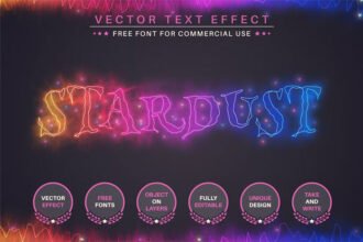 Stardust Editable Text Effect Font Style