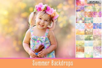 Summer Backdrops Overlays