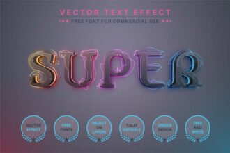Super Lightning Editable Text Effect Font Style