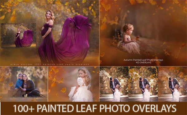 100+ Painted Leaf Overlays