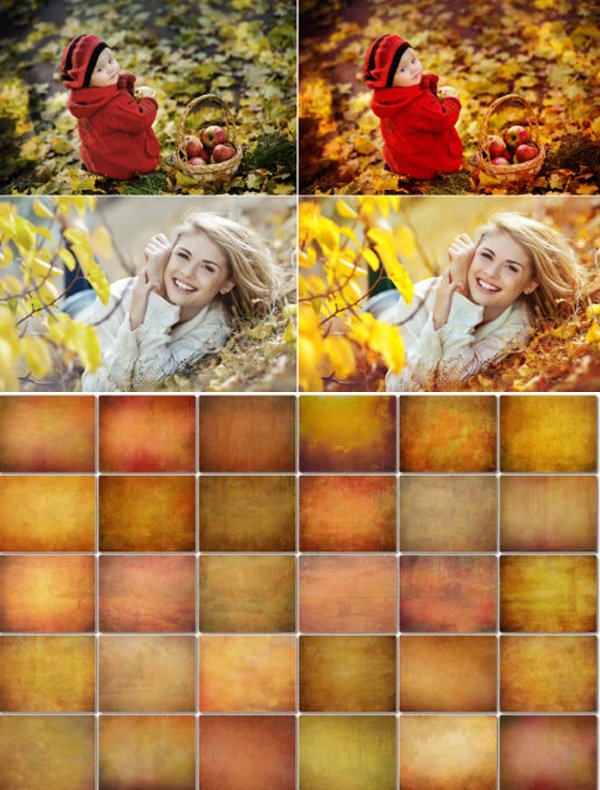 30 Textures Fall Autumn Photoshop Overlay