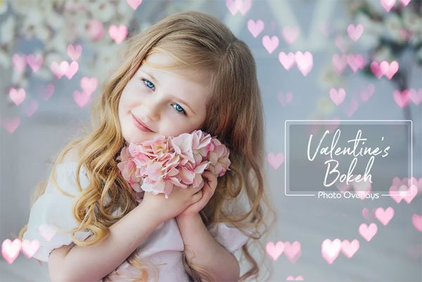 30 Valentines Bokeh Overlays