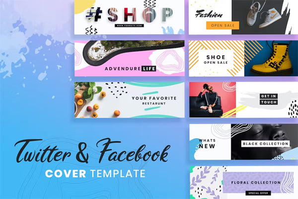 Facebook and Twitter Cover Templates