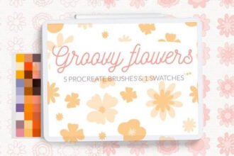 Groovy Flowers Pattern Brushes