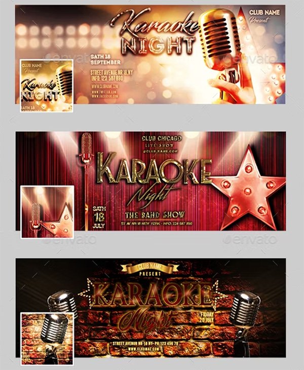 Karaoke Night Facebook Covers