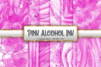 Pink Alcohol Ink Background