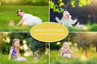 Spring Bunnies Photo Overlays