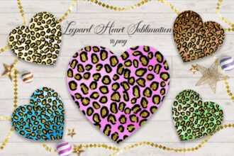 Sublimation Leopard Heart
