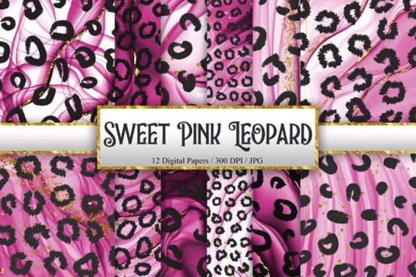 Sweet Pink Leopard Background