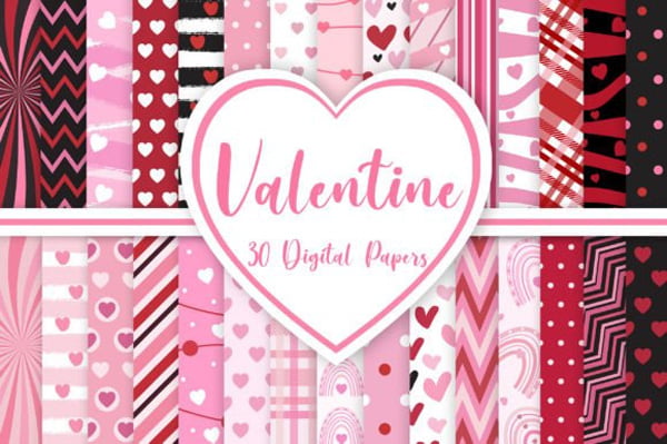 Valentine Background Digital Papers
