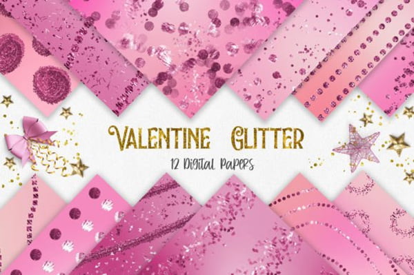 Valentine Glitter Background