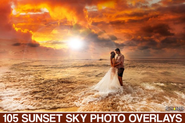 105 Sunset Sky Photo Overlays