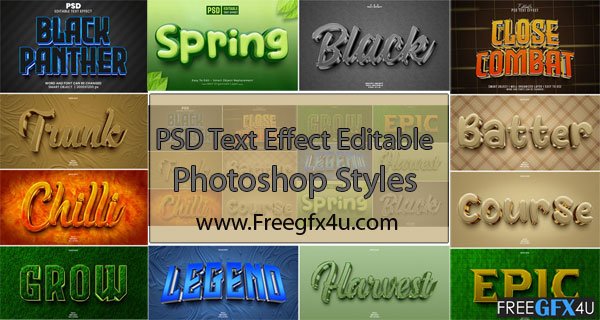 PSD Text Effect Editable Styles