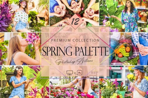 12 Photoshop Actions Spring Palette