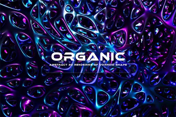 3D Organic Metal Background