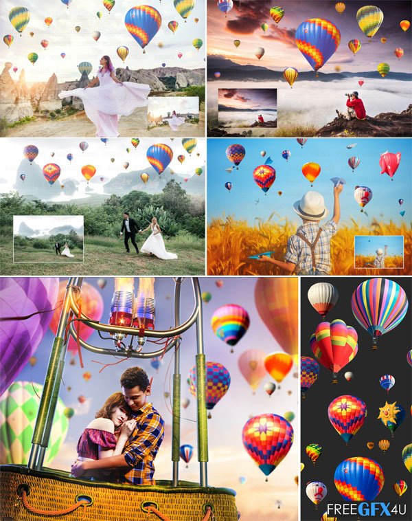 Hot Air Balloons Overlays