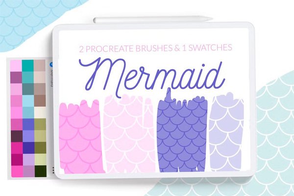 Mermaid Scale Pattern Brush