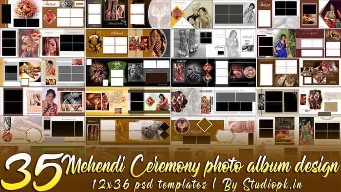 35 Mehendi Photo Album Design PSD