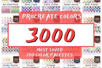 3000 Procreate Colors Bundle