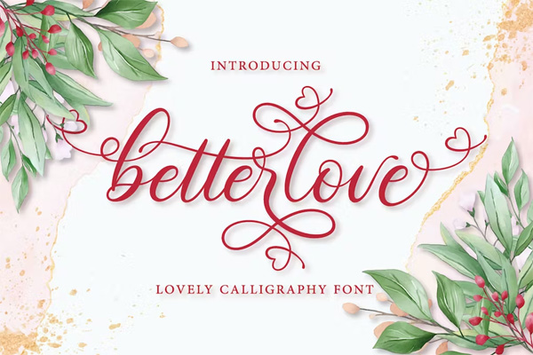 Betterlove Calligraphy Font