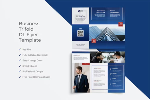 Business Trifold Flyer Template