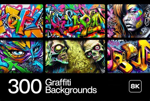 Awesome Graffiti Backgrounds Collection [8K]