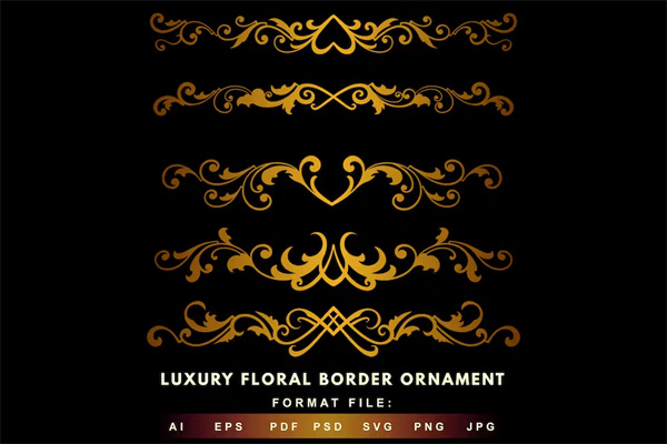 Luxury Floral Border Ornament