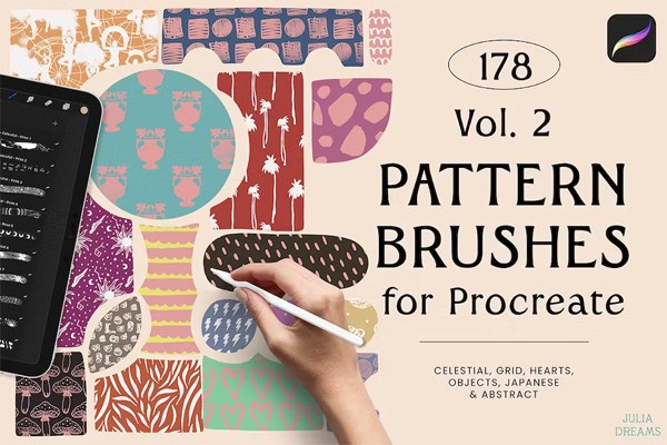 Pattern Brushes for Procreate V.2