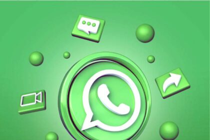 3D Logo Follow Us Whatsapp Social Media Square Banner