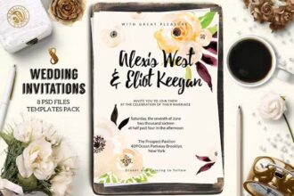 8 Wedding Invitations Pack