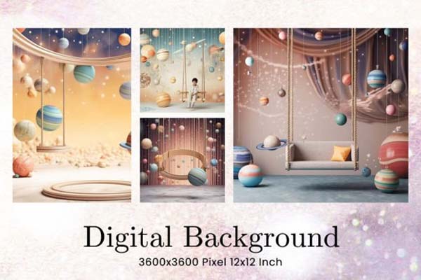 Dreamy NewBorn Studio Backdrop Overlays For Babies