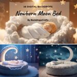 Newborn Moon Bed Digital Backdrops