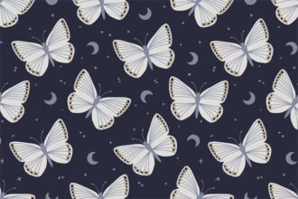 Fly Nights Seamless Pattern